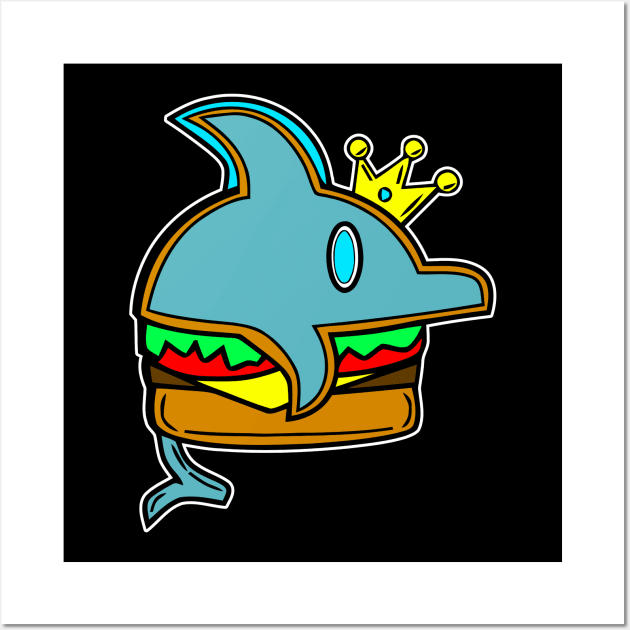 King Dolphin Cheeseburger Wall Art by MaystarUniverse